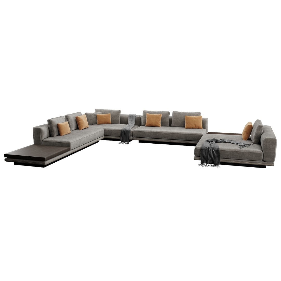 Horizonte Sofa 3D Model – Modern Furniture Asset, FBX, OBJ - View 10