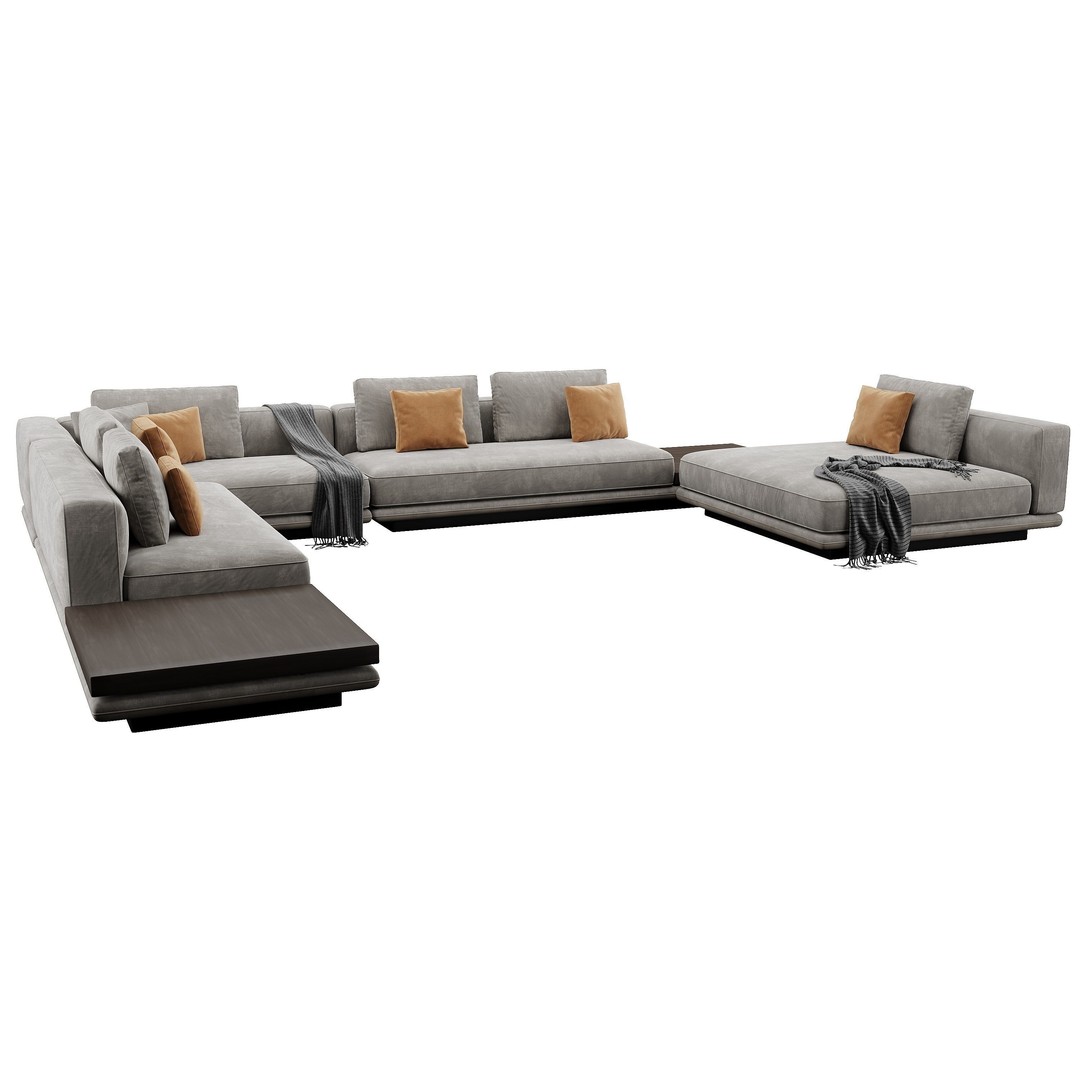 Horizonte Sofa 3D Model – Modern Furniture Asset, FBX, OBJ - View 11