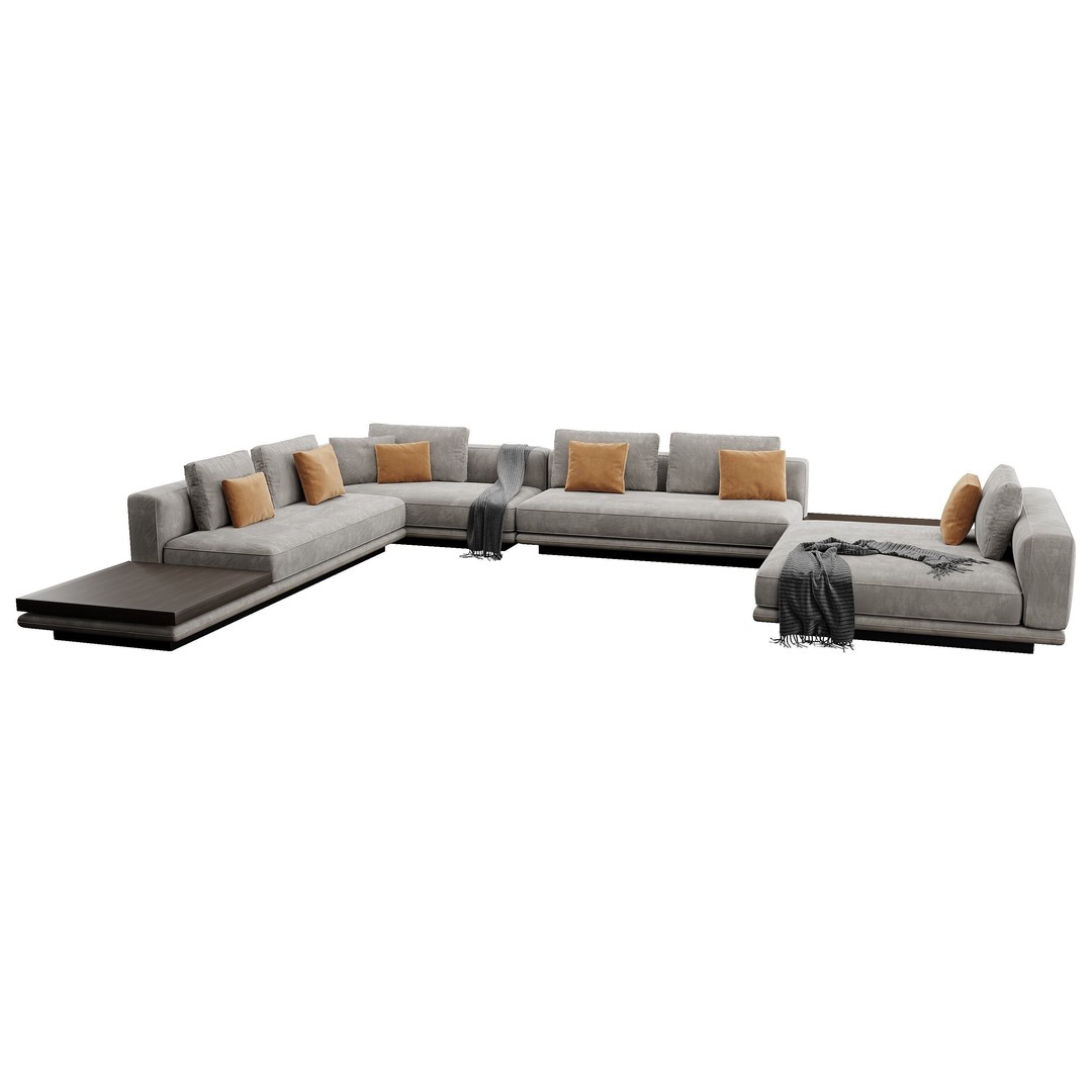 Horizonte Sofa 3D Model – Modern Furniture Asset, FBX, OBJ - View 15