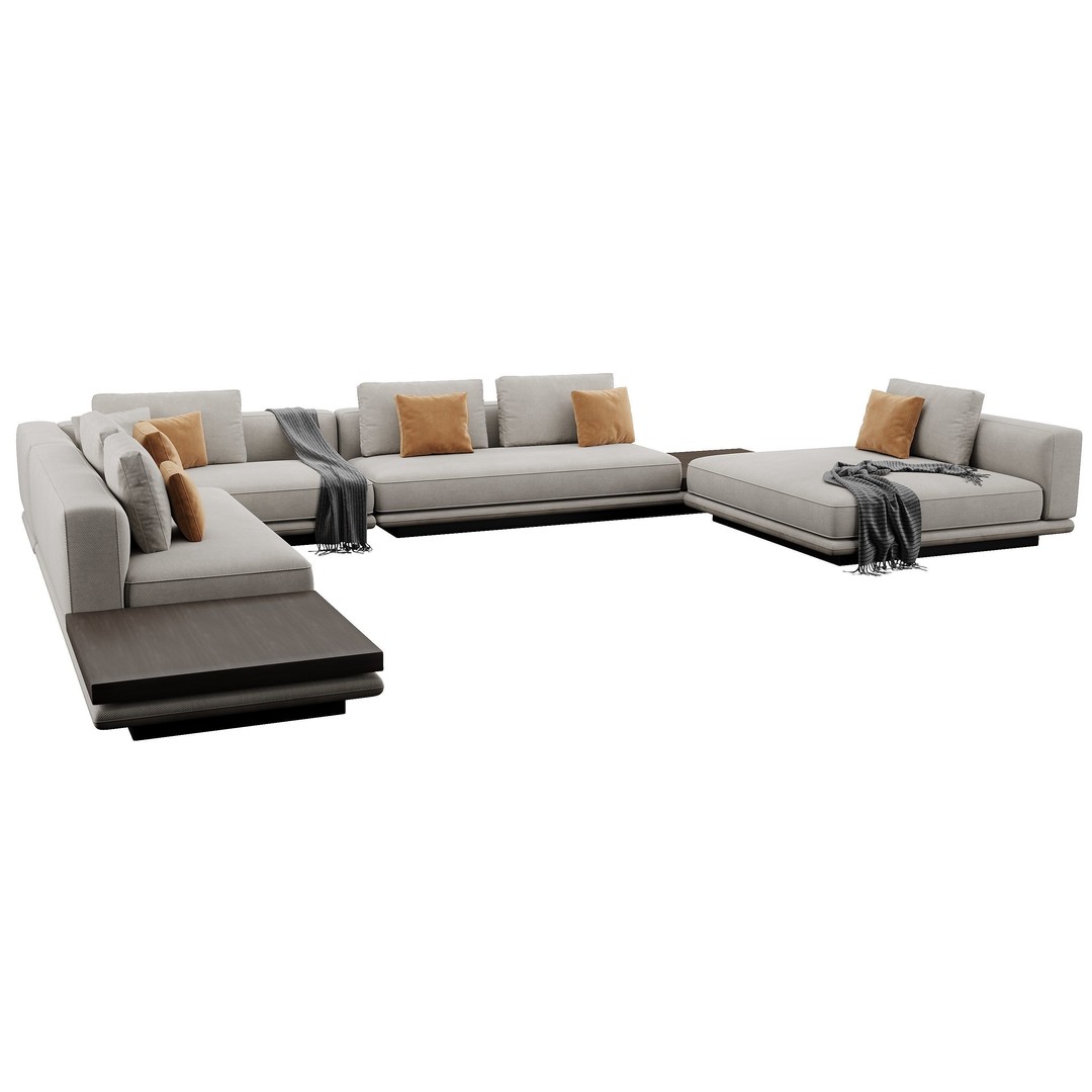 Horizonte Sofa 3D Model – Modern Furniture Asset, FBX, OBJ - View 16