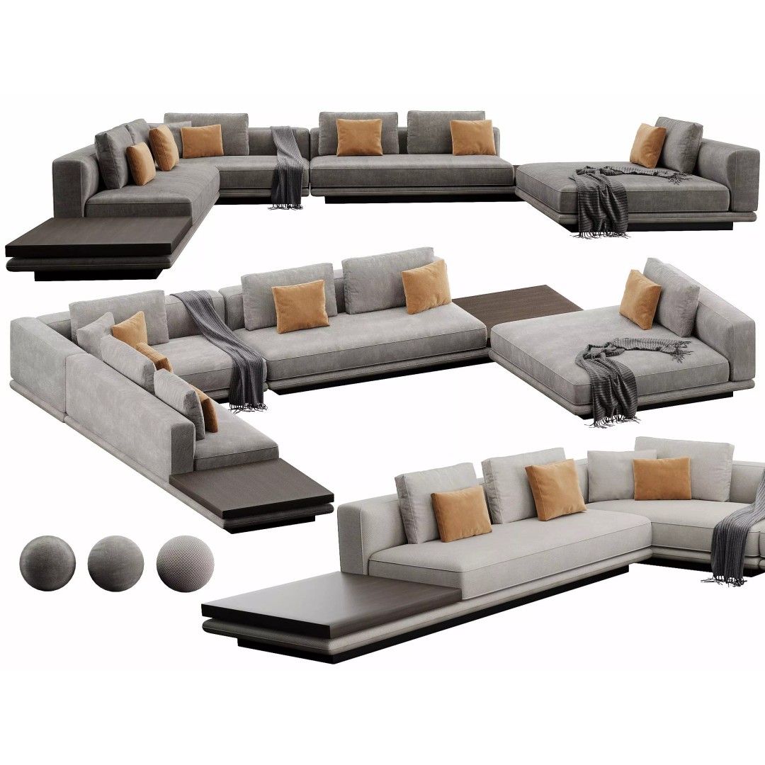 Horizonte Sofa 3D Model – Modern Furniture Asset, FBX, OBJ - View 2