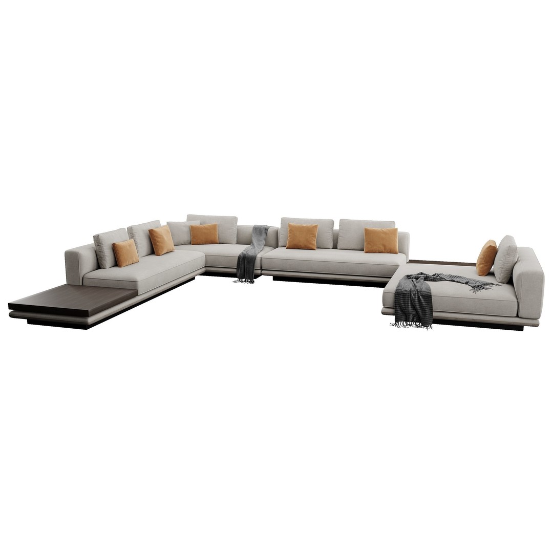 Horizonte Sofa 3D Model – Modern Furniture Asset, FBX, OBJ - View 21