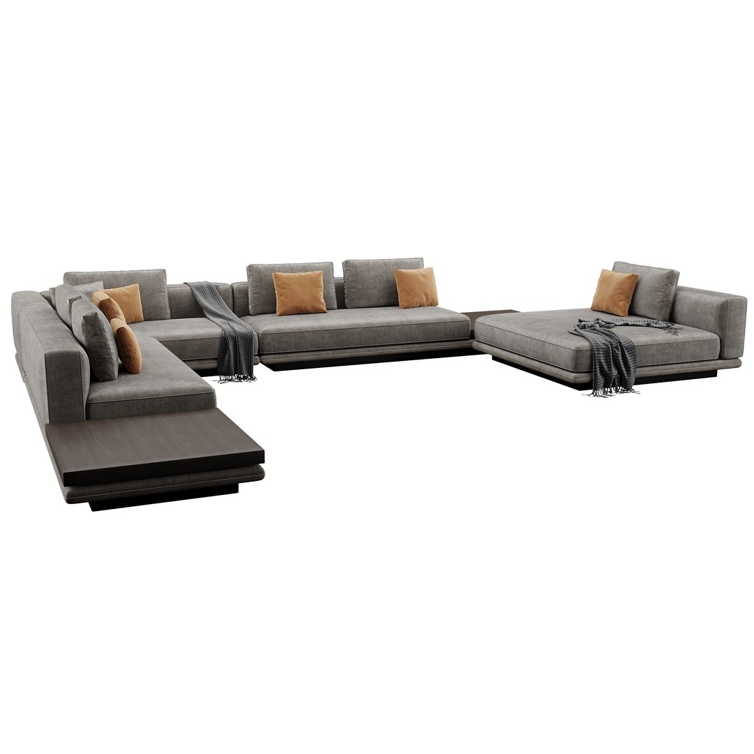 Horizonte Sofa 3D Model – Modern Furniture Asset, FBX, OBJ - View 23
