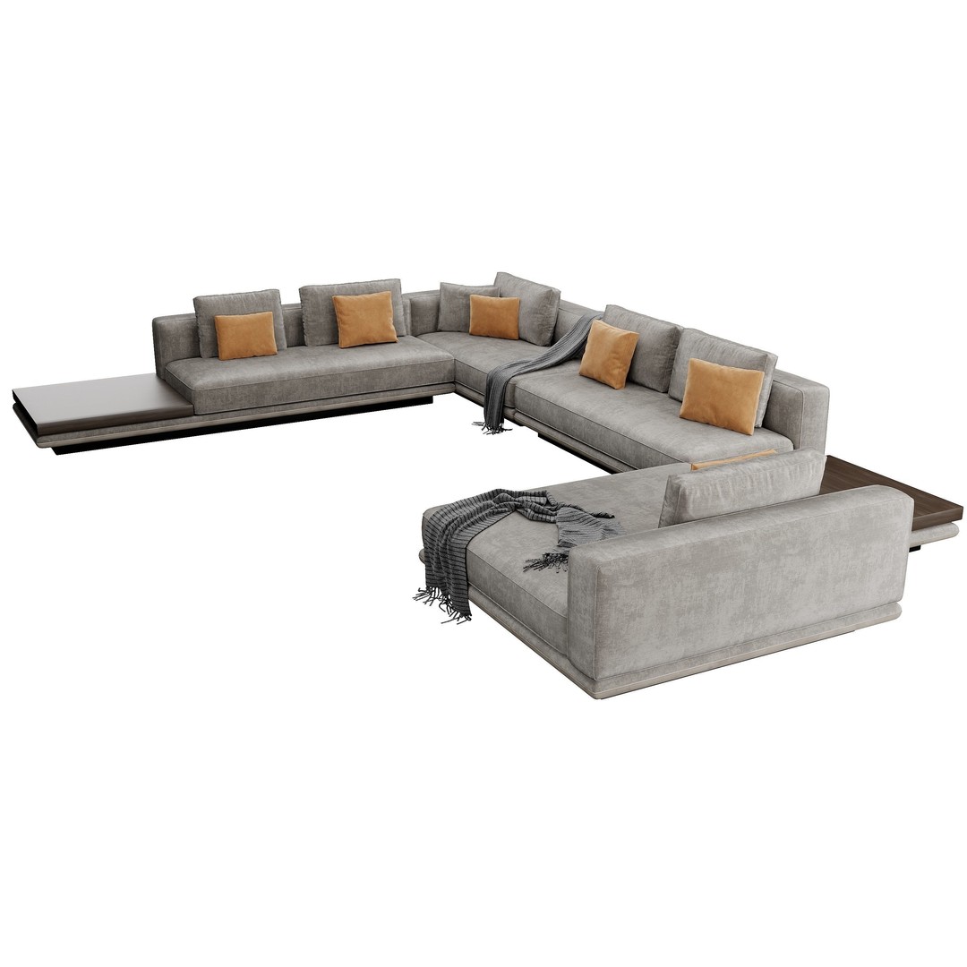 Horizonte Sofa 3D Model – Modern Furniture Asset, FBX, OBJ - View 24
