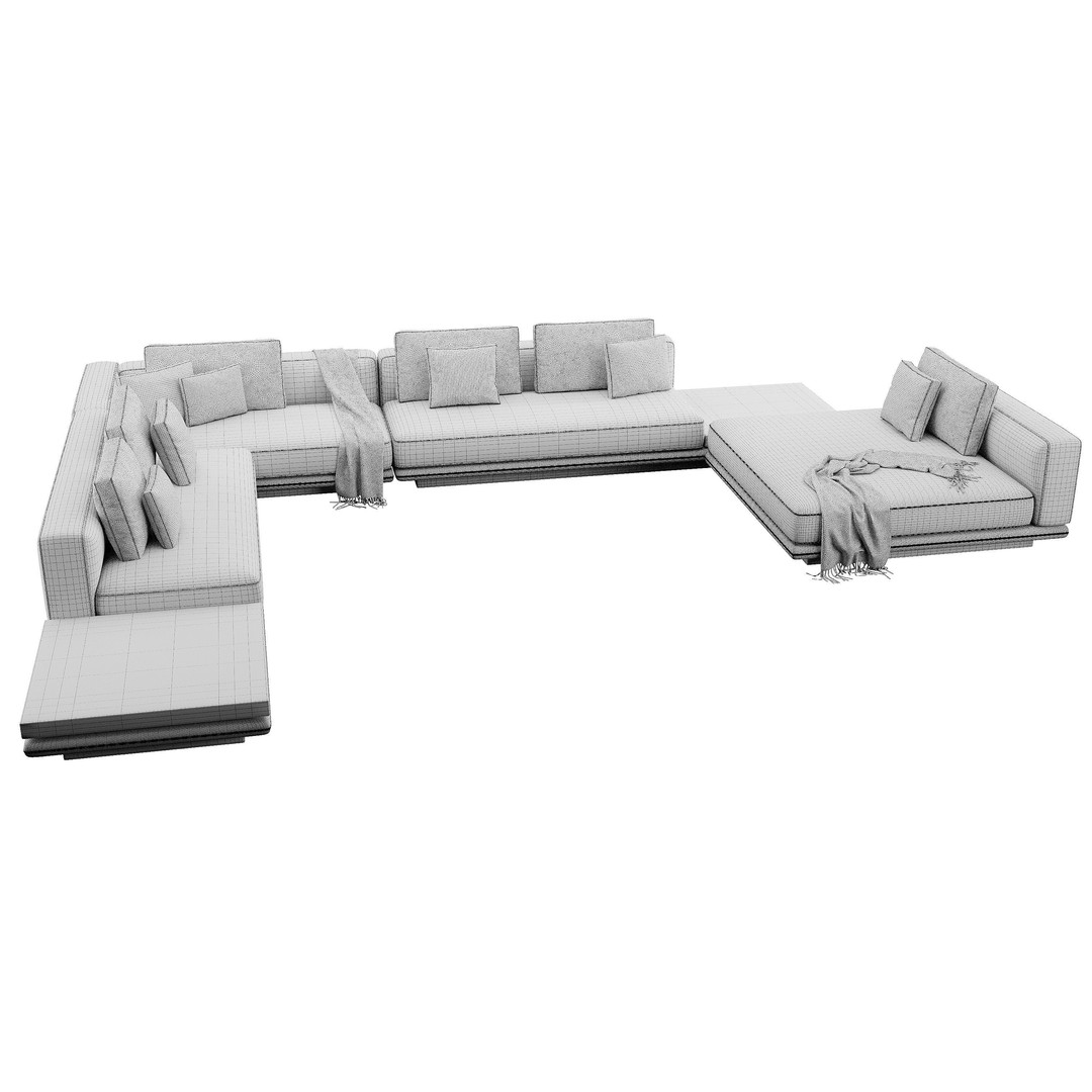 Horizonte Sofa 3D Model – Modern Furniture Asset, FBX, OBJ - View 26