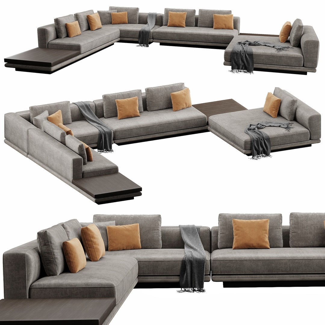 Horizonte Sofa 3D Model – Modern Furniture Asset, FBX, OBJ - View 5
