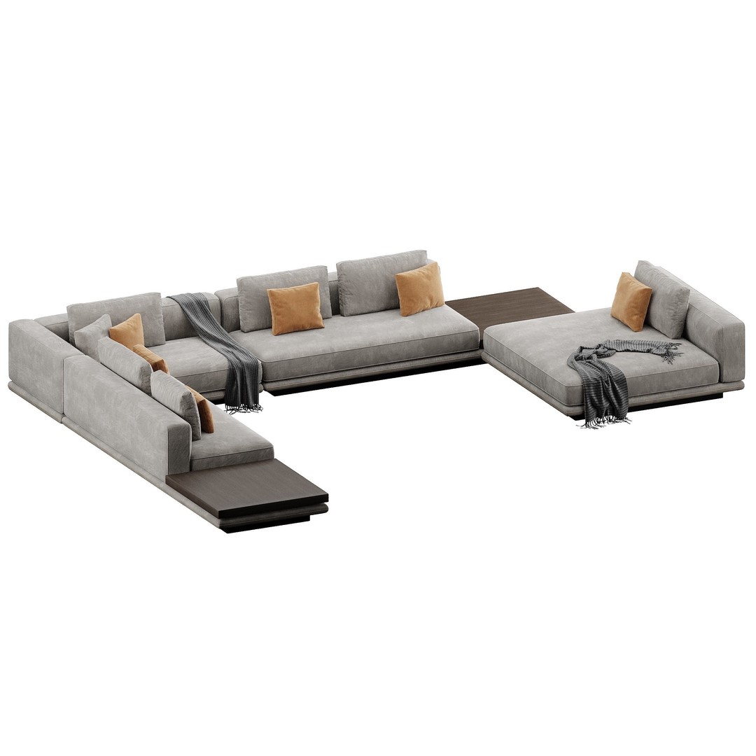 Horizonte Sofa 3D Model – Modern Furniture Asset, FBX, OBJ - View 9