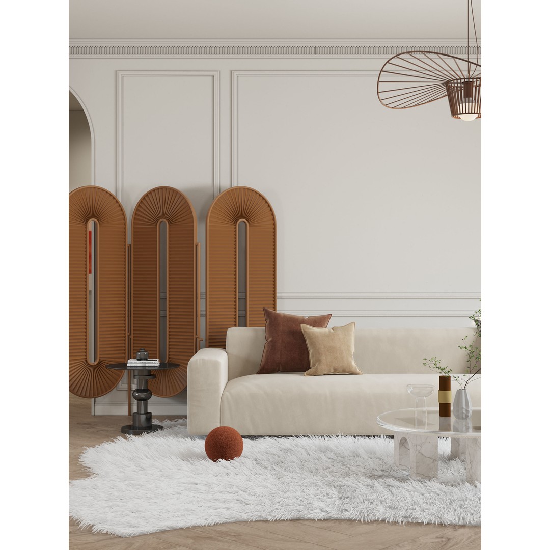 Parisian Living Room 3D Model – Detailed Interior Design, PBR - View 11