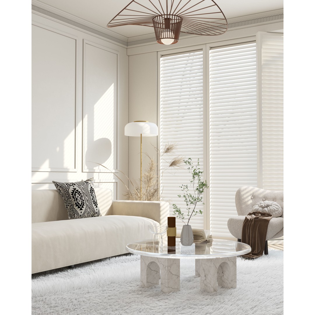 Parisian Living Room 3D Model – Detailed Interior Design, PBR - View 15