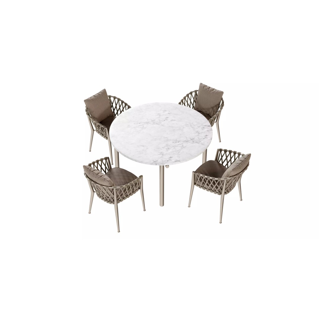 Round Dining Table & Chair 3D Model – High-Quality PBR Asset for Blender - View 7