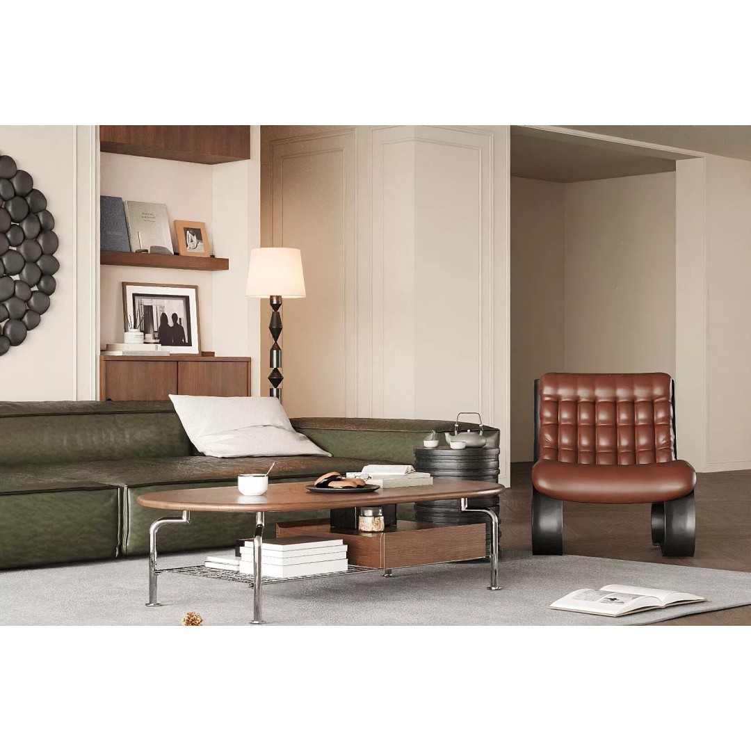 Mid-century Modern Living Room 3D Model – PBR Textures, Multiple Formats - View 5