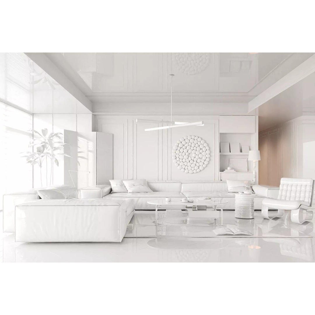 Mid-century Modern Living Room 3D Model – PBR Textures, Multiple Formats - View 7