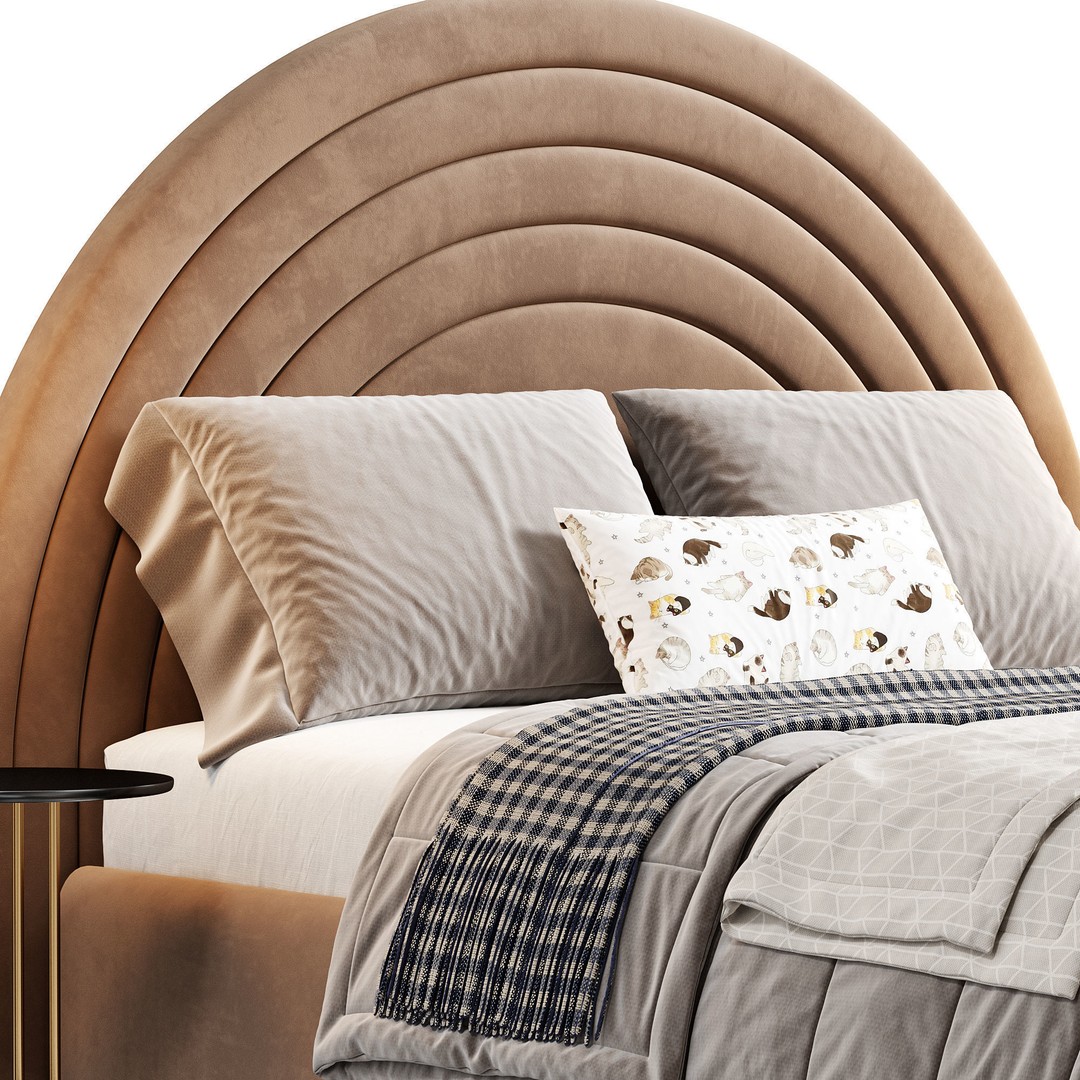 Barbera Bed 3D Model – Modern Furniture Design, OBJ & 3Ds Max - View 5