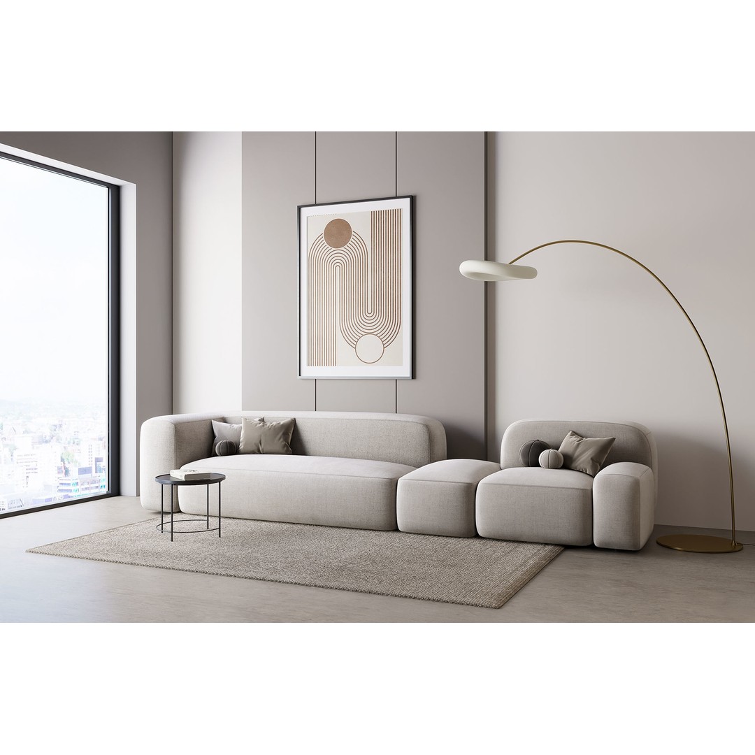 Minimal Living Room 3D Model – Textured Interior Scene, FBX/OBJ - View 3