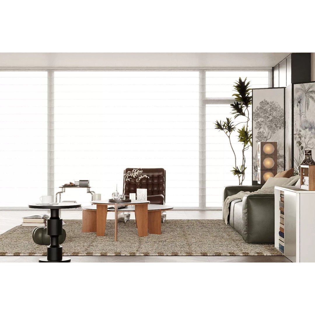 Mid-century Modern Living Room 3D Model – Vintage Design, Blender, FBX, OBJ - View 4