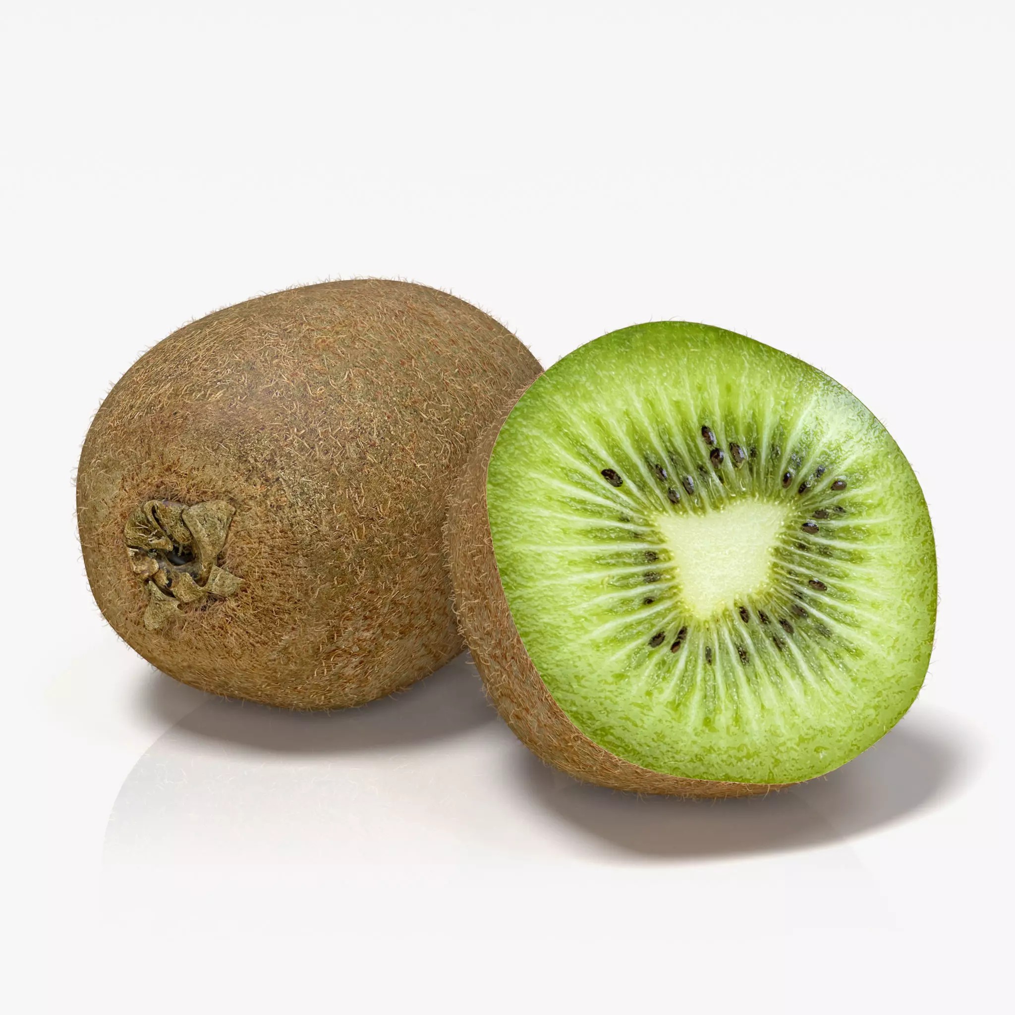 Kiwi Fruit Whole And Cut - PBR Game-Ready 3D Model - View 2