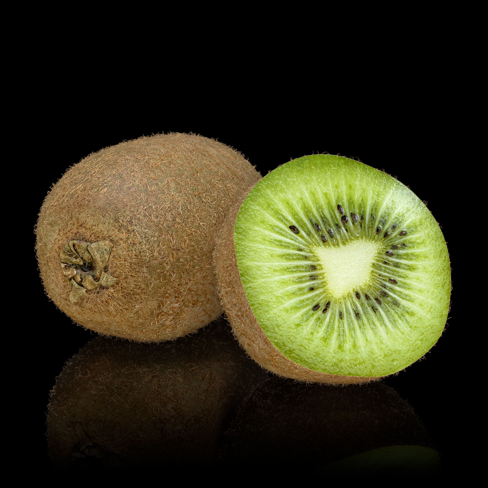 Kiwi Fruit Whole And Cut - PBR Game-Ready 3D Model - View 3