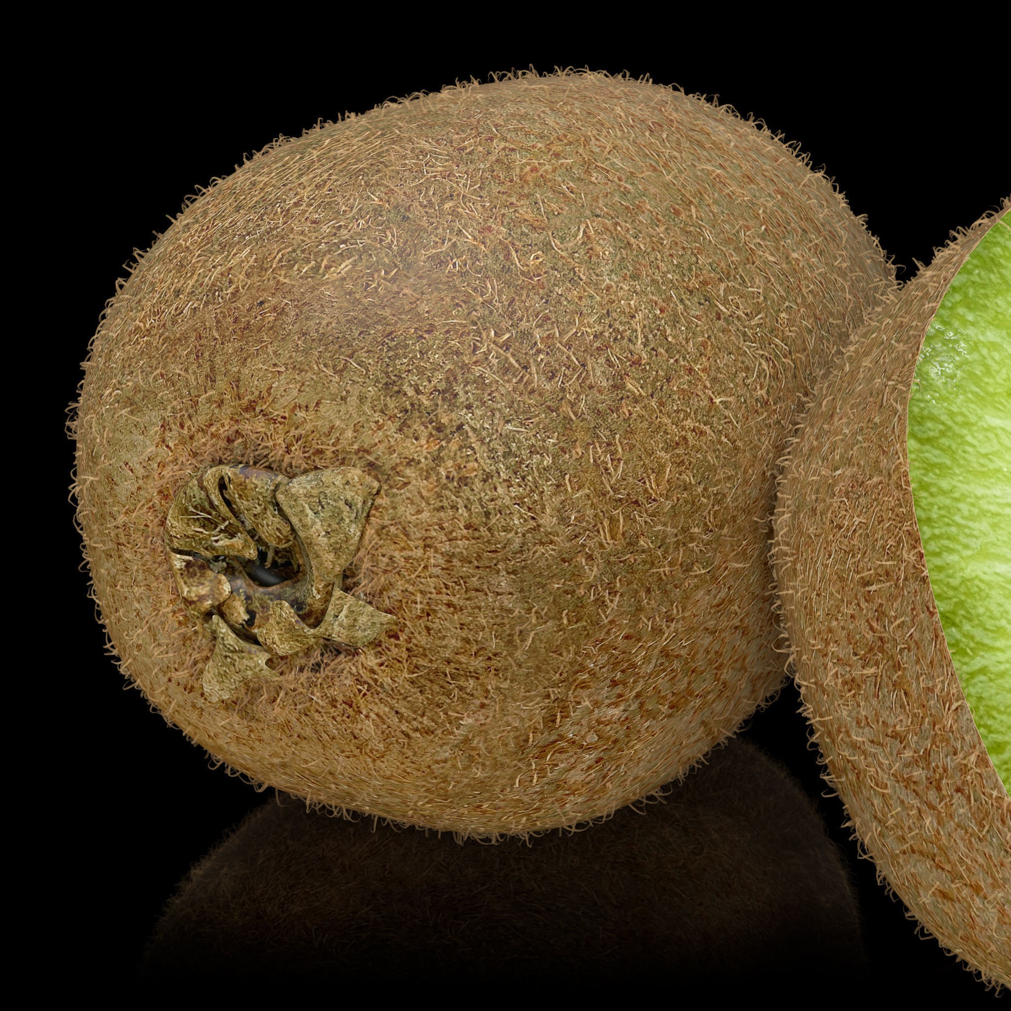 Kiwi Fruit Whole And Cut - PBR Game-Ready 3D Model - View 5