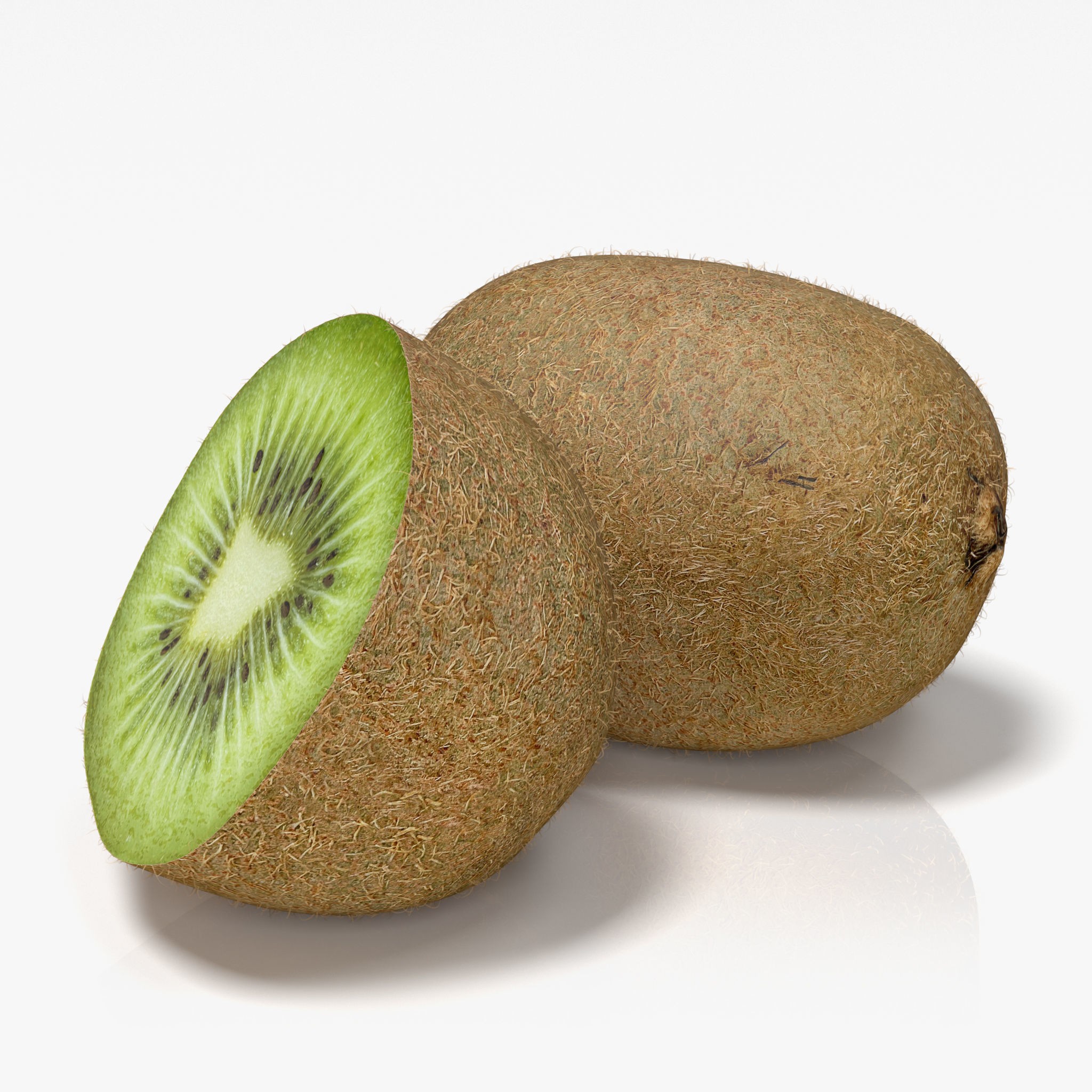 Kiwi Fruit Whole And Cut - PBR Game-Ready 3D Model - View 6