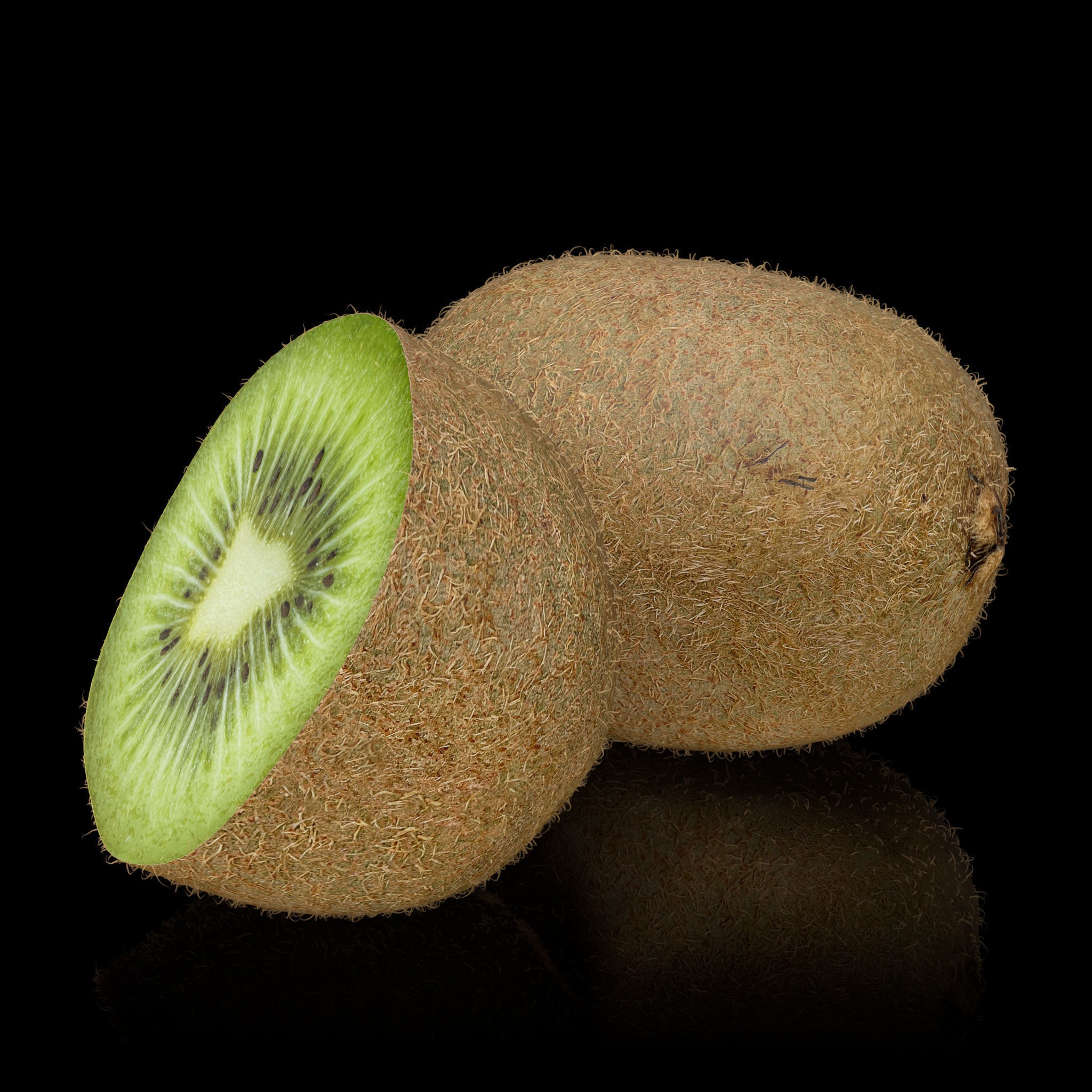 Kiwi Fruit Whole And Cut - PBR Game-Ready 3D Model - View 7