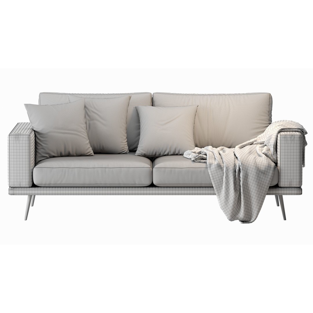 Carlton Sofa 3D Model – Contemporary Design, PBR Textures, OBJ, FBX - View 14
