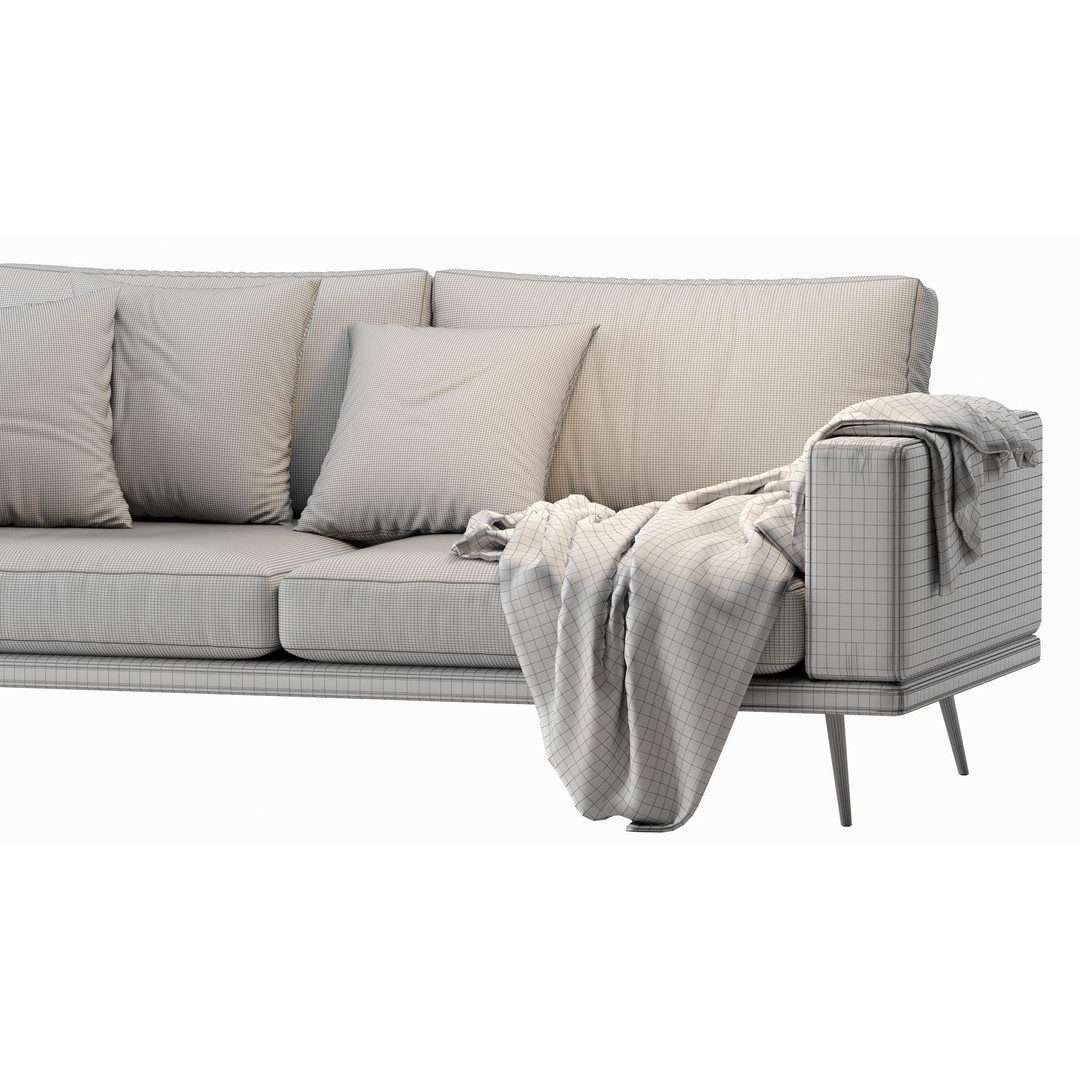 Carlton Sofa 3D Model – Contemporary Design, PBR Textures, OBJ, FBX - View 16