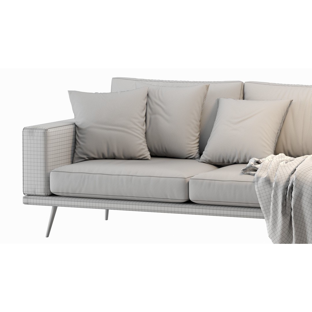 Carlton Sofa 3D Model – Contemporary Design, PBR Textures, OBJ, FBX - View 17