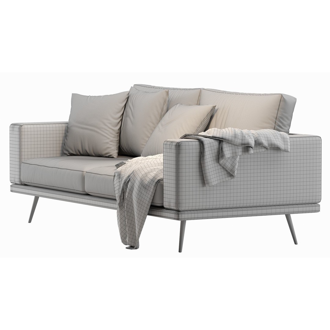 Carlton Sofa 3D Model – Contemporary Design, PBR Textures, OBJ, FBX - View 18