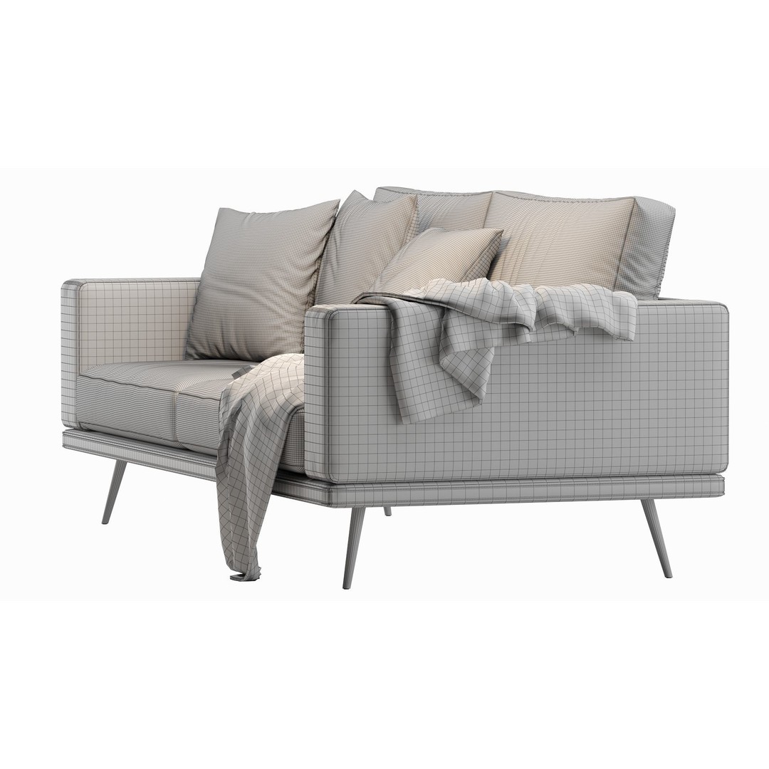 Carlton Sofa 3D Model – Contemporary Design, PBR Textures, OBJ, FBX - View 19