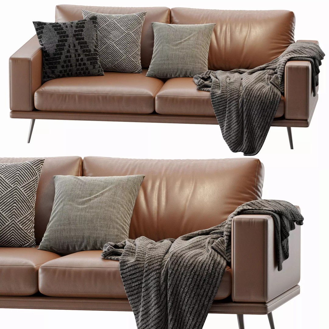 Carlton Sofa 3D Model – Contemporary Design, PBR Textures, OBJ, FBX - View 2