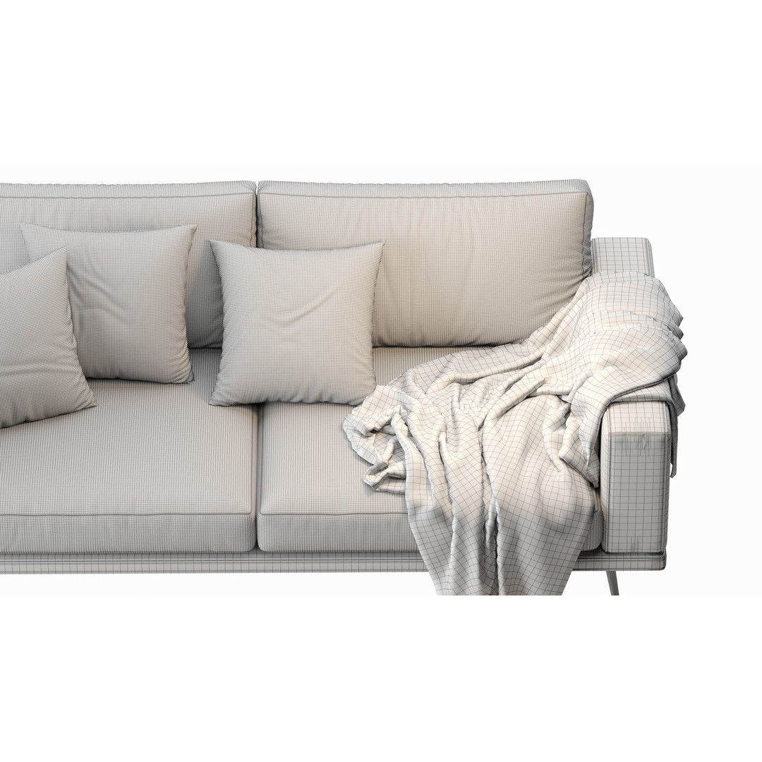 Carlton Sofa 3D Model – Contemporary Design, PBR Textures, OBJ, FBX - View 20