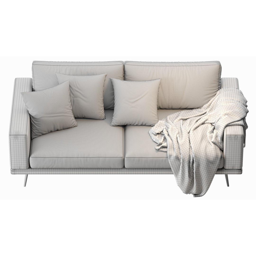 Carlton Sofa 3D Model – Contemporary Design, PBR Textures, OBJ, FBX - View 21