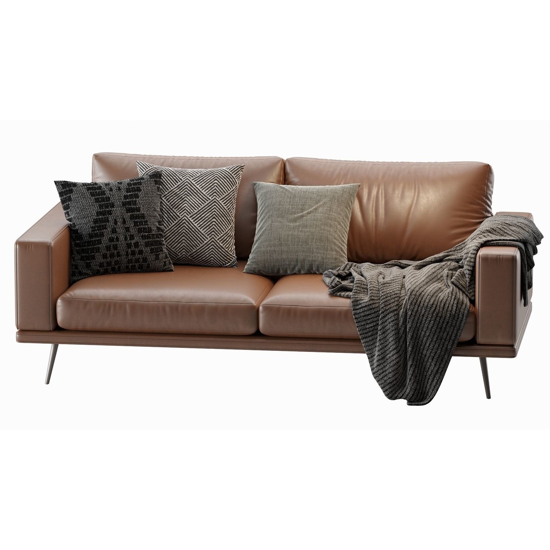Carlton Sofa 3D Model – Contemporary Design, PBR Textures, OBJ, FBX - View 3