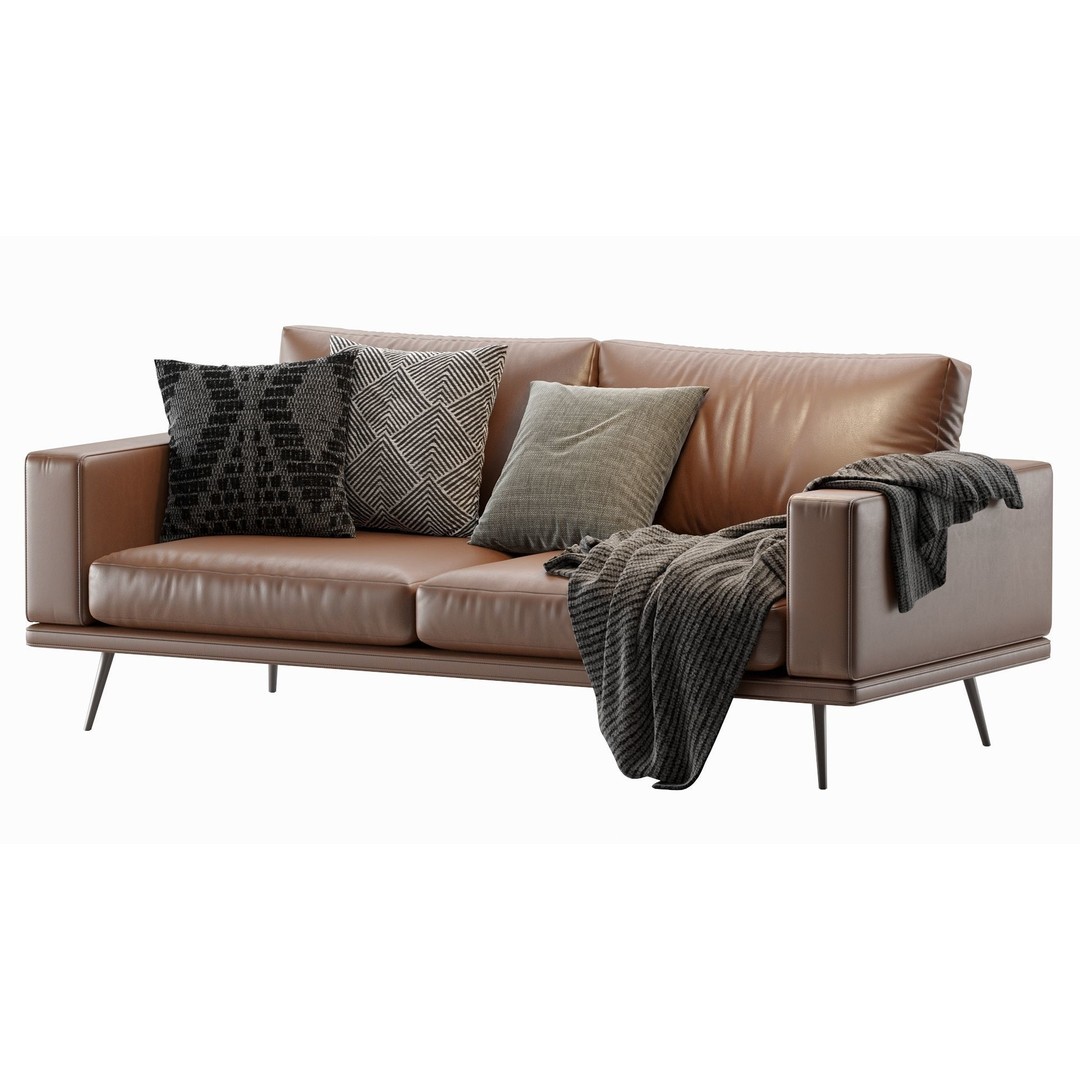 Carlton Sofa 3D Model – Contemporary Design, PBR Textures, OBJ, FBX - View 4