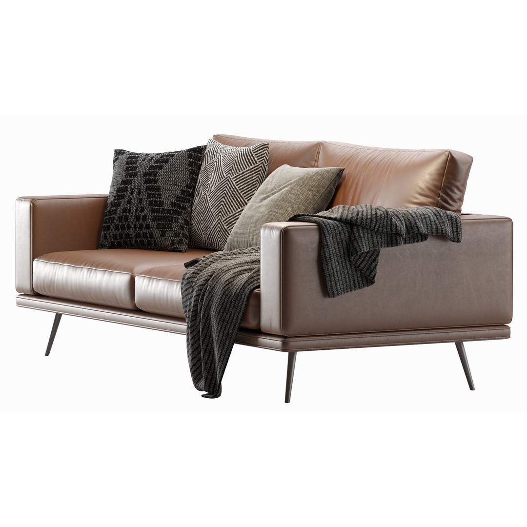 Carlton Sofa 3D Model – Contemporary Design, PBR Textures, OBJ, FBX - View 8