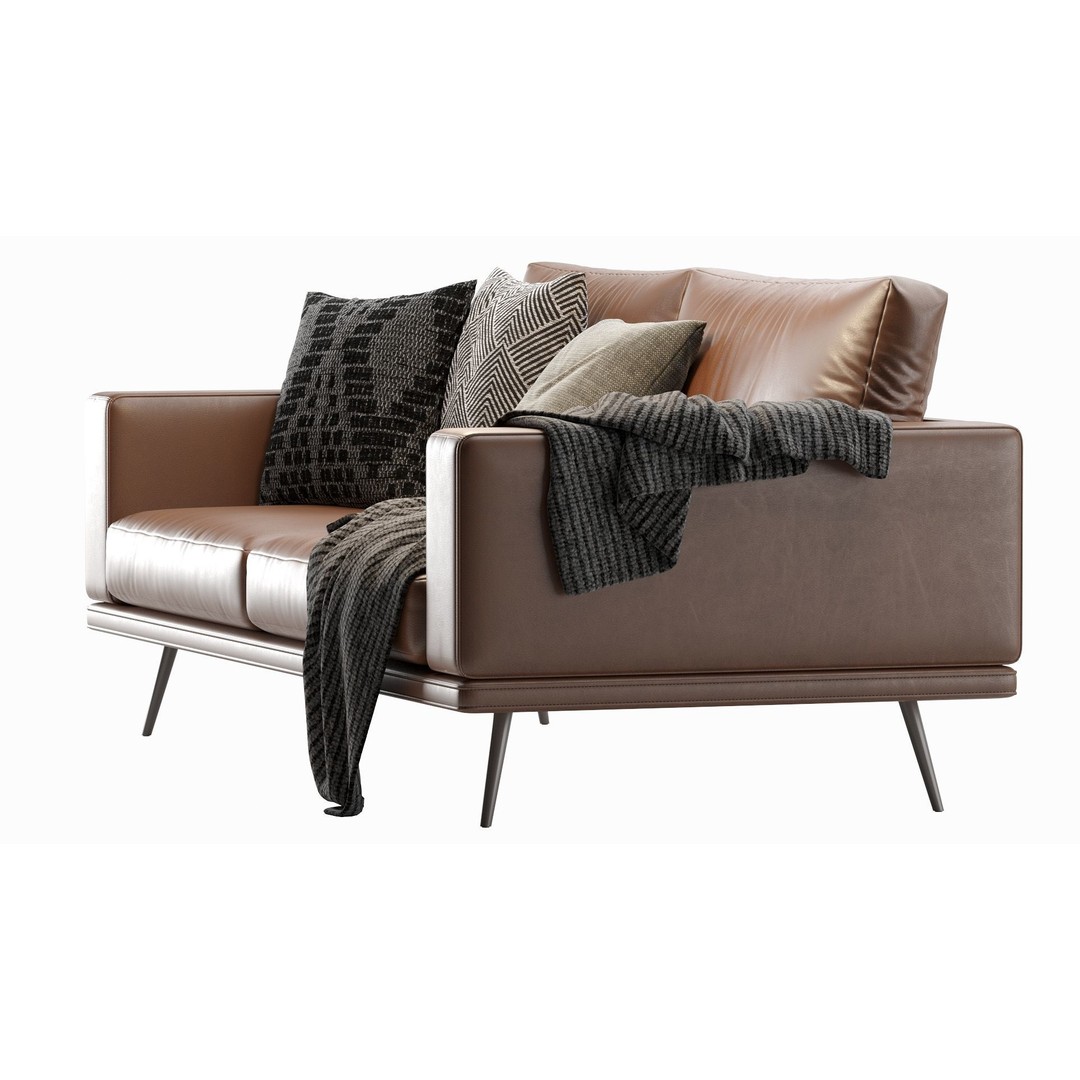 Carlton Sofa 3D Model – Contemporary Design, PBR Textures, OBJ, FBX - View 9