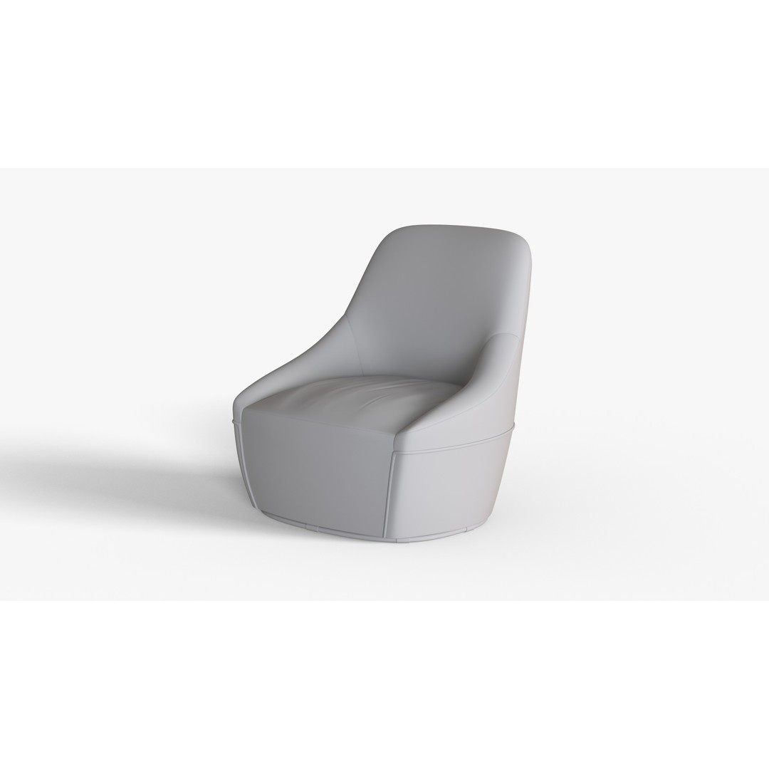 Purple Fabric Chair 3D Model – High-Quality PBR Interior Asset, FBX - View 10