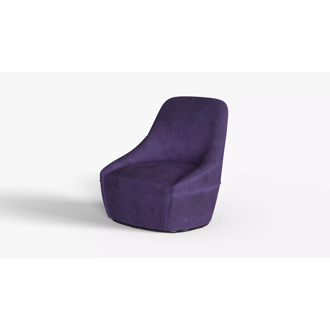 Purple Fabric Chair 3D Model – High-Quality PBR Interior Asset, FBX - View 2