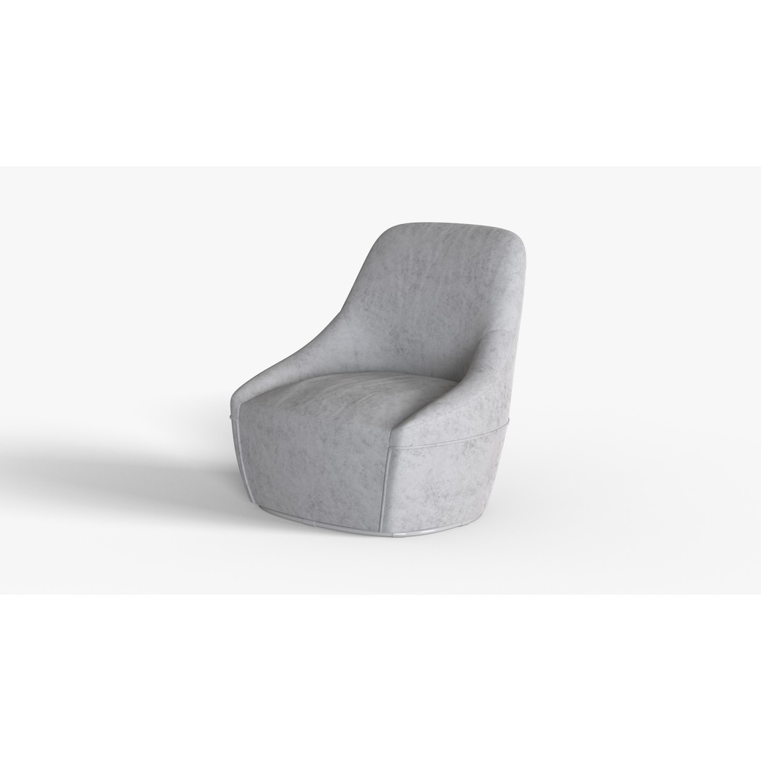 Purple Fabric Chair 3D Model – High-Quality PBR Interior Asset, FBX - View 8
