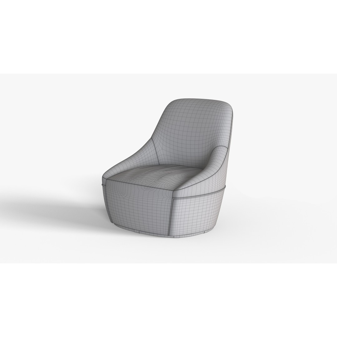 Purple Fabric Chair 3D Model – High-Quality PBR Interior Asset, FBX - View 9