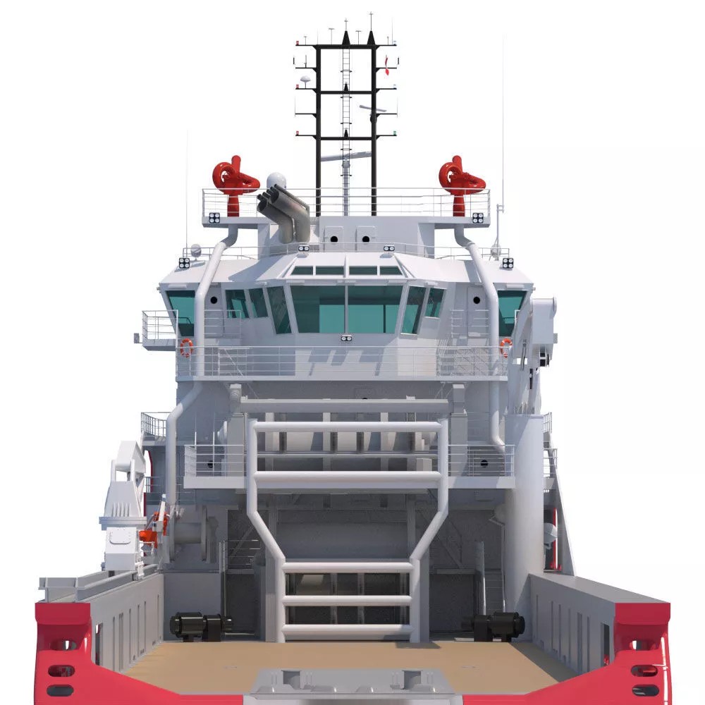 75 m AHTS Supply Vessel 3D Model – High Poly, PBR Textures, FBX