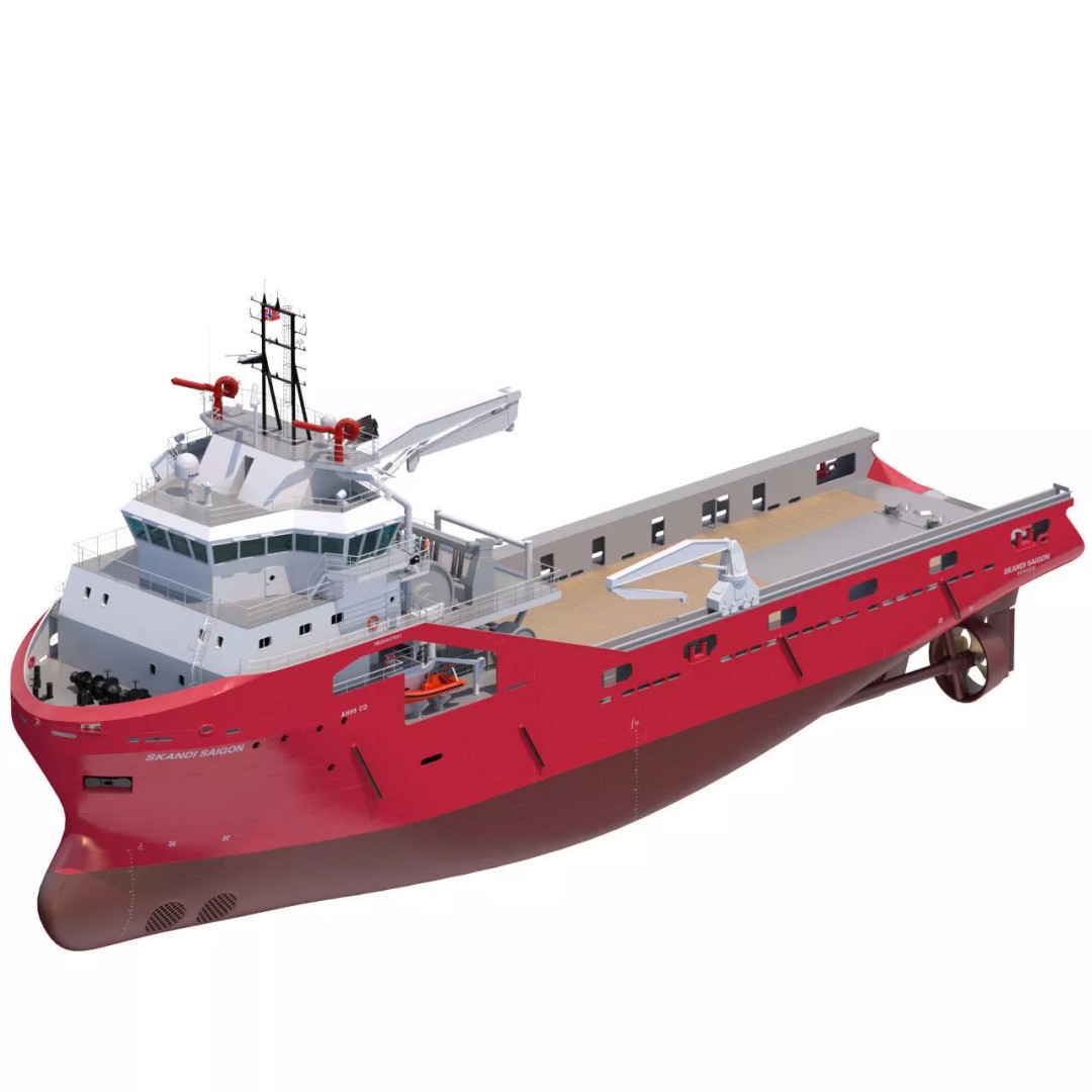 75 m AHTS Supply Vessel 3D Model – High Poly, PBR Textures, FBX - View 2