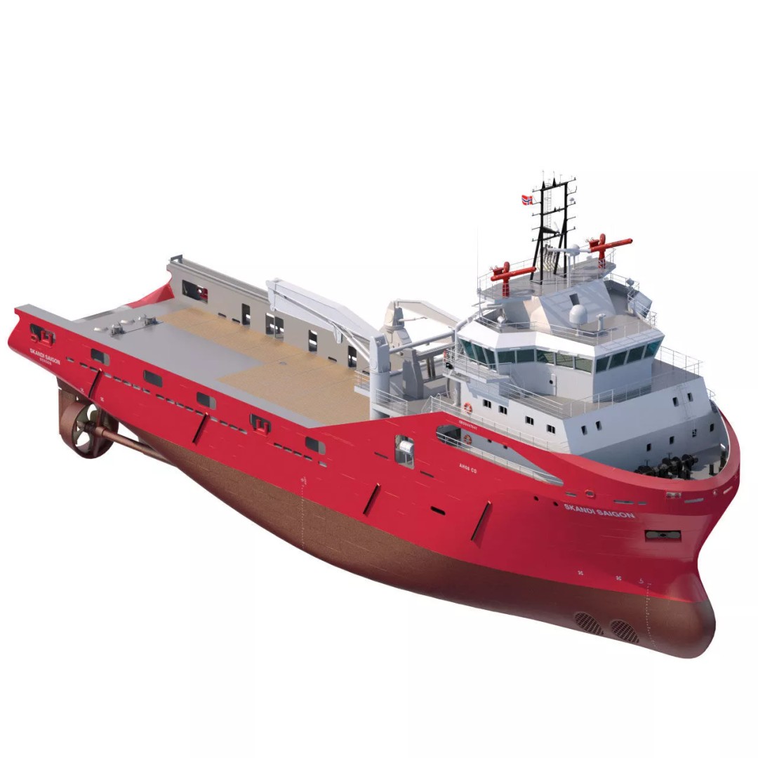 75 m AHTS Supply Vessel 3D Model – High Poly, PBR Textures, FBX - View 3
