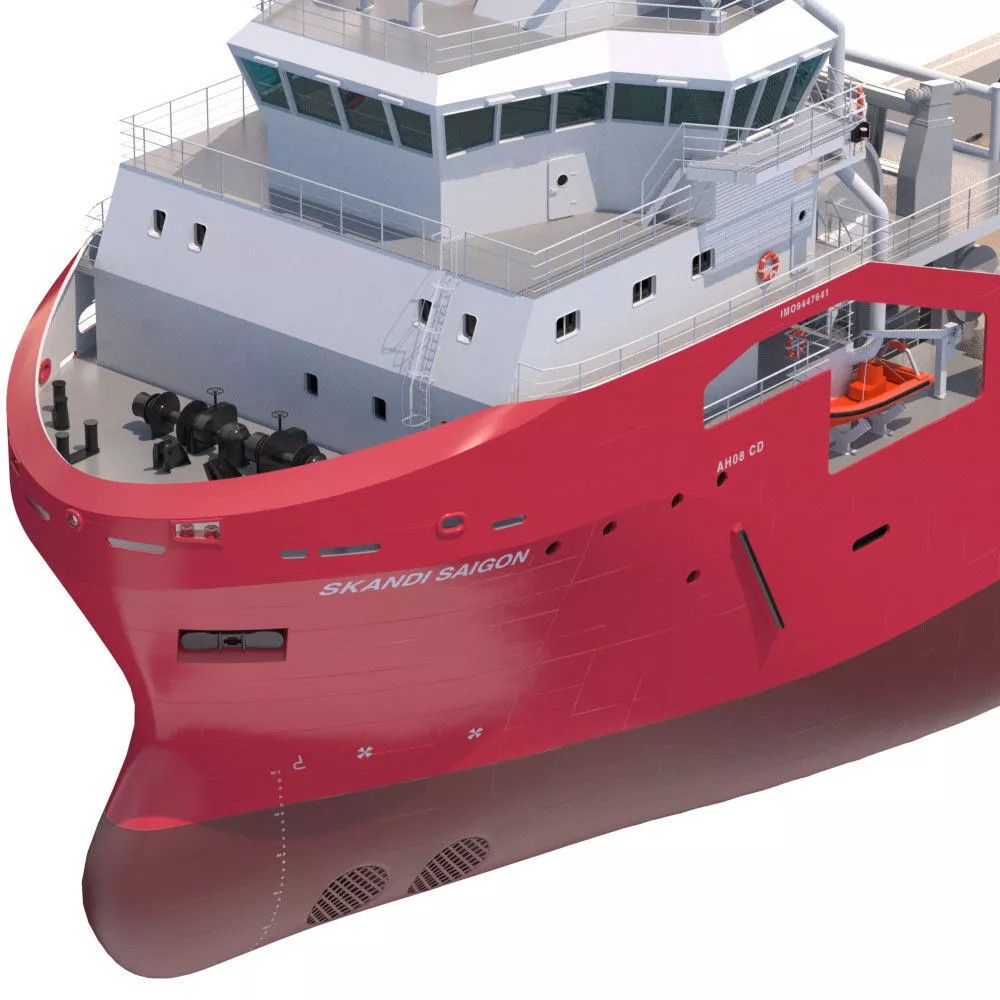 75 m AHTS Supply Vessel 3D Model – High Poly, PBR Textures, FBX - View 9
