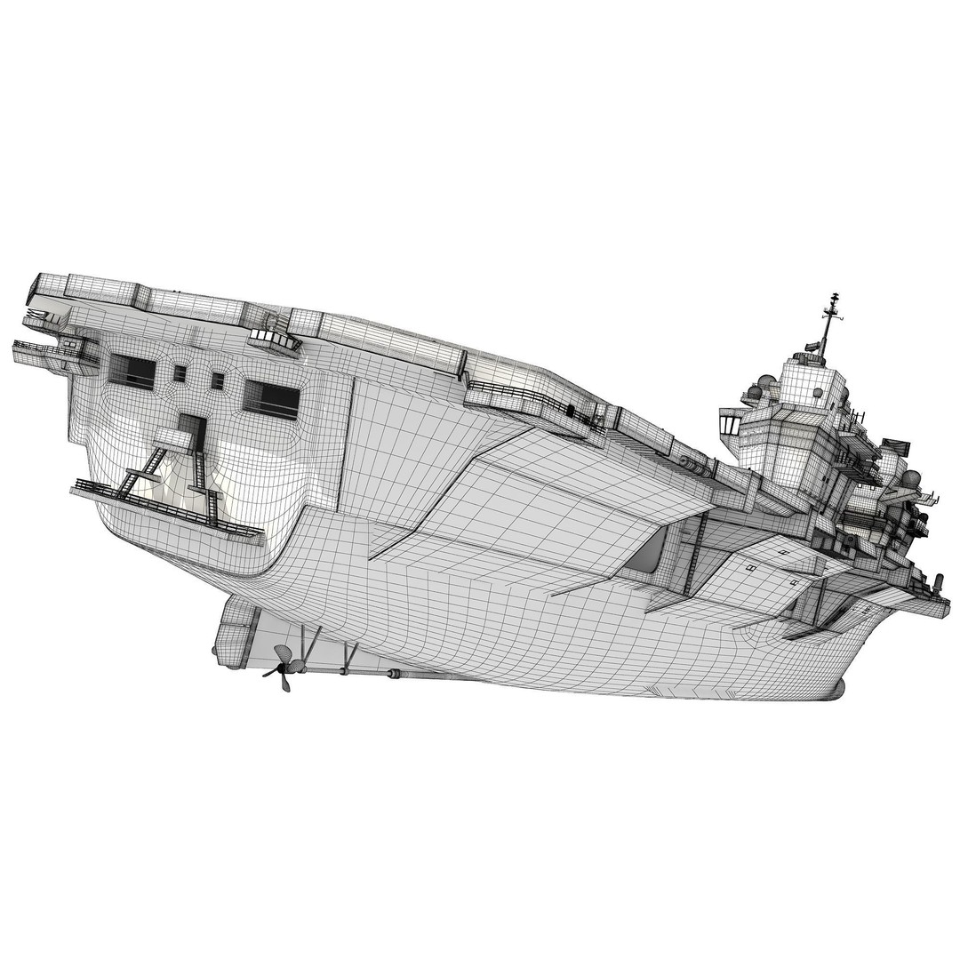 HMS Queen Elizabeth 3D Model – High Detail Military Vessel, FBX