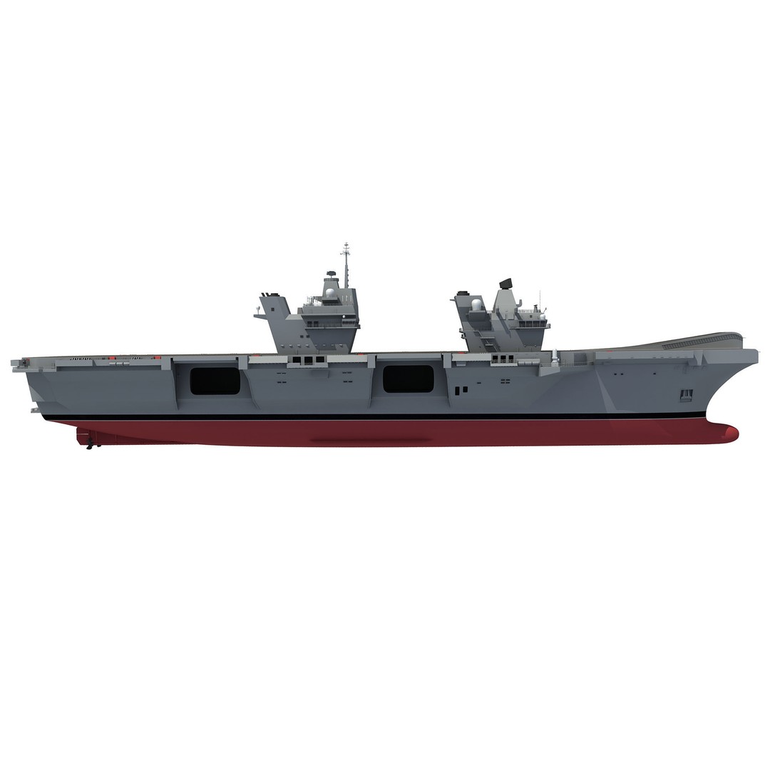 HMS Queen Elizabeth 3D Model – High Detail Military Vessel, FBX - View 10