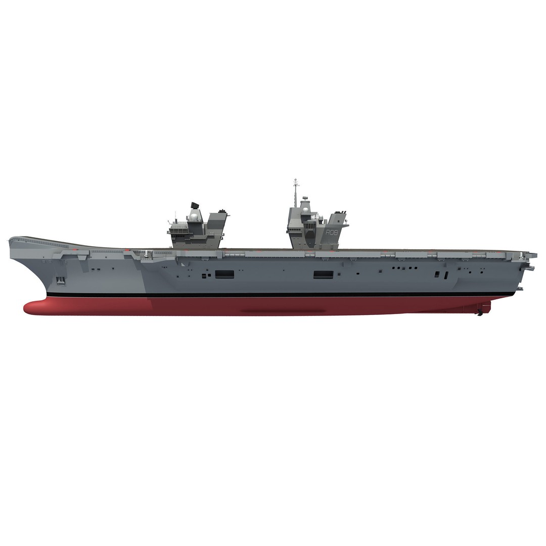 HMS Queen Elizabeth 3D Model – High Detail Military Vessel, FBX - View 12