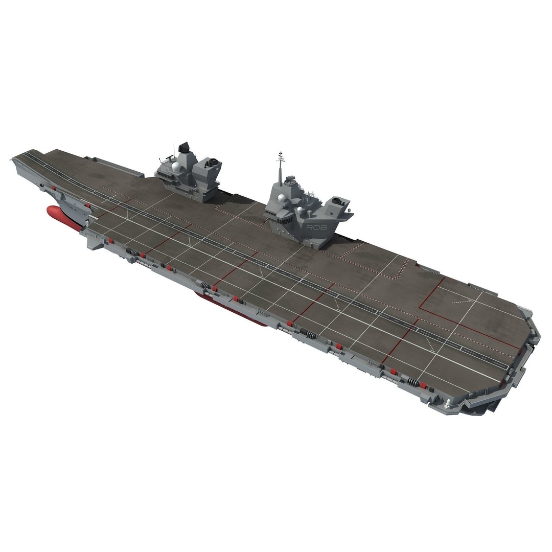 HMS Queen Elizabeth 3D Model – High Detail Military Vessel, FBX - View 13