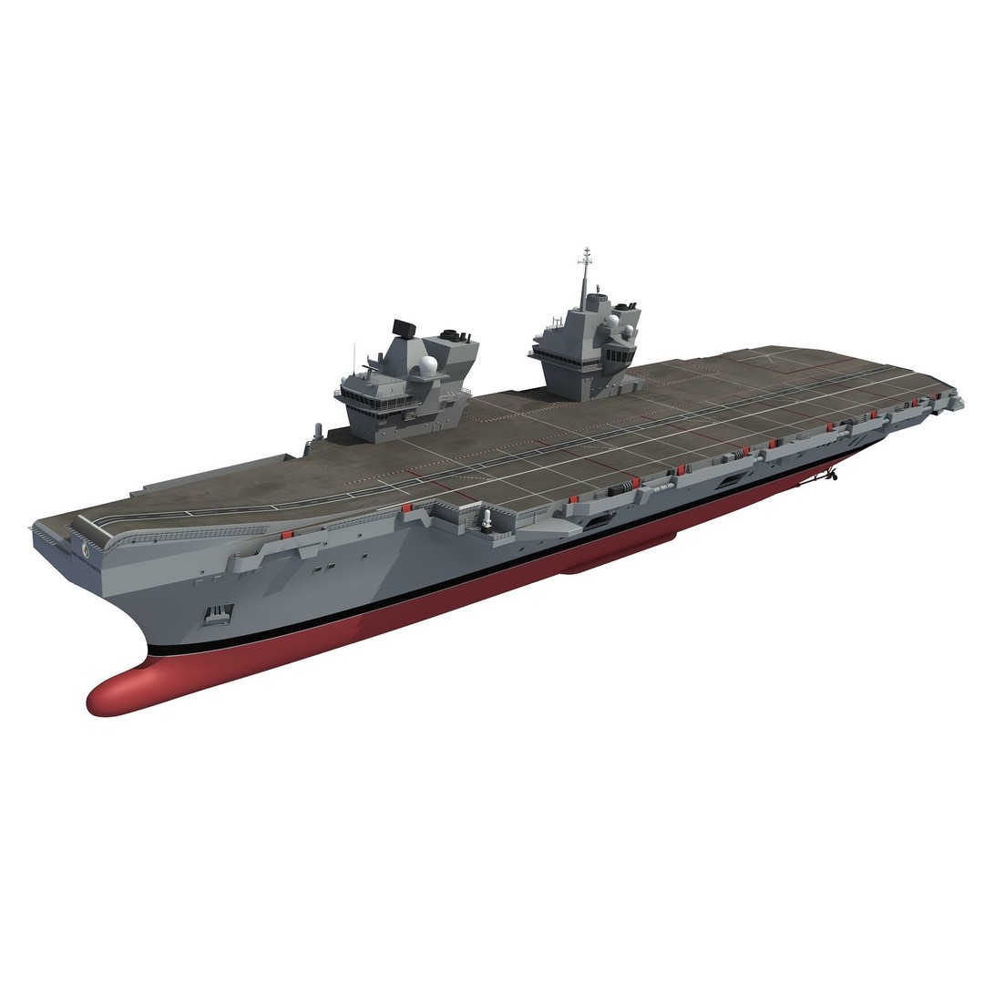 HMS Queen Elizabeth 3D Model – High Detail Military Vessel, FBX - View 14