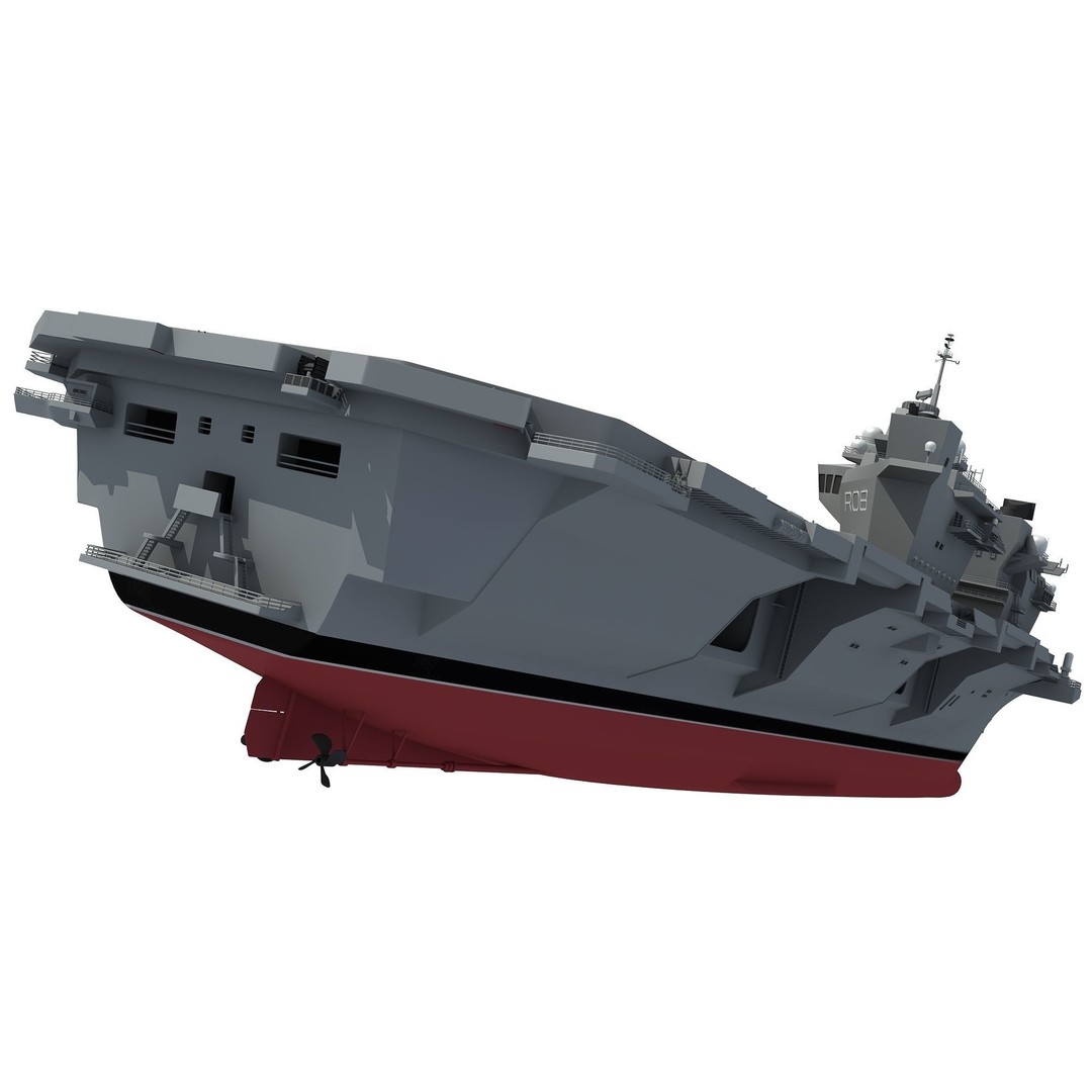 HMS Queen Elizabeth 3D Model – High Detail Military Vessel, FBX - View 16